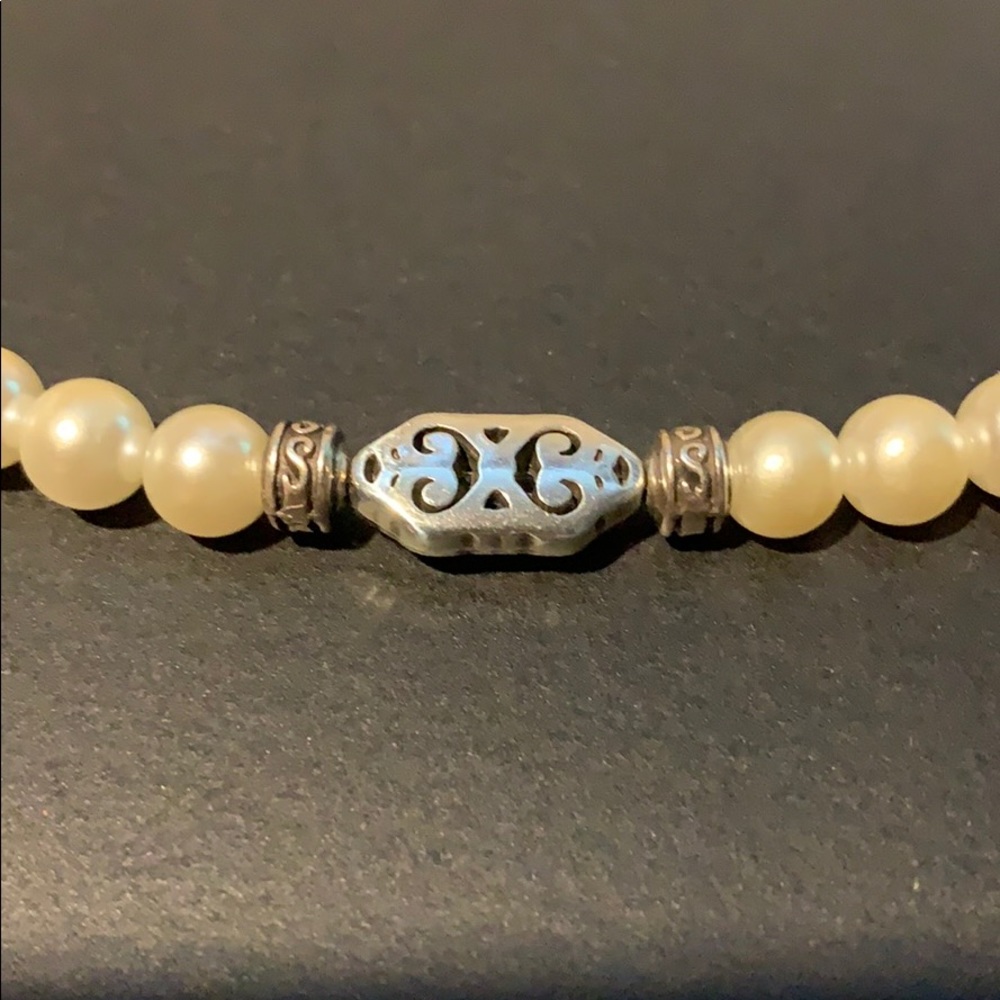 Brighton jewelry necklace silver beads pearls - Picture 5 of 5